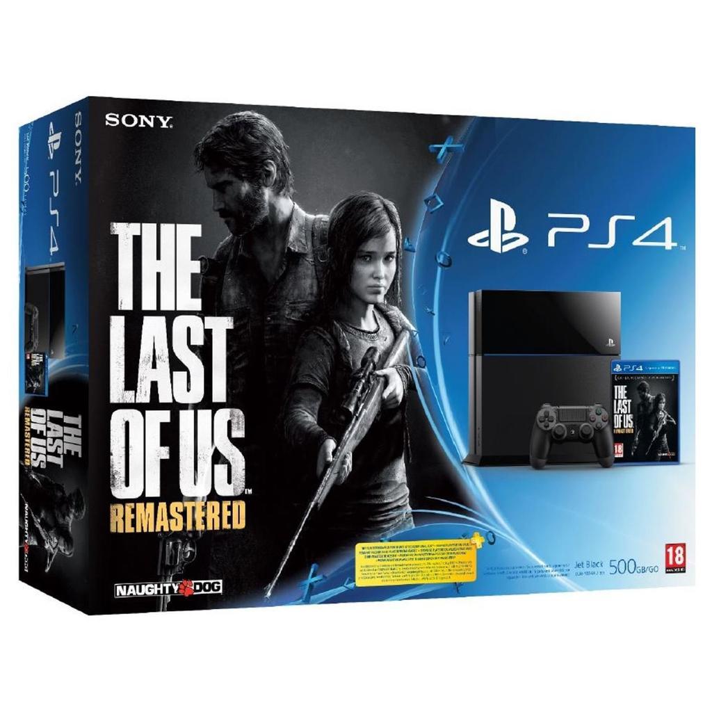PlayStation 4 1000GB - Black + The Last of Us Remastered - Stockage selon arrivage